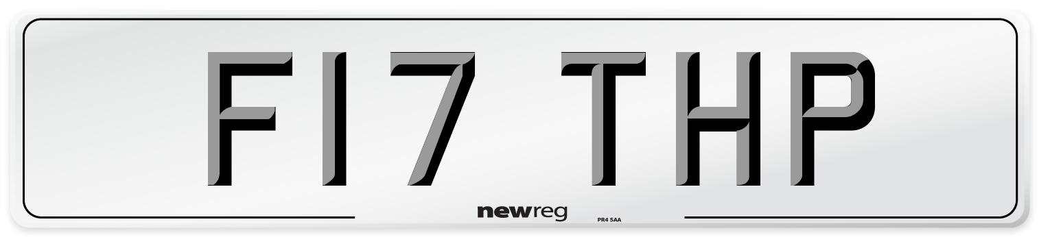 F17 THP Number Plate from New Reg